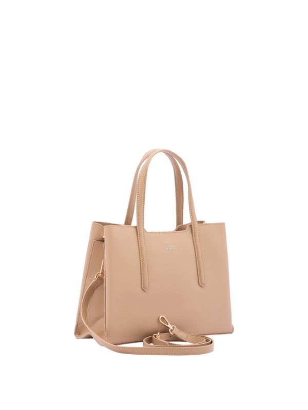 Bolso de mujer. El cierre es con cremallera. Los bolsillos internos son uno con cremallera. Los bolsillos externos están ausentes. La correa para el hombro es ajustable y extraíble. El mango es de ecopiel. Hay tres compartimentos internos. El material exterior es ecopiel. Internamente está forrado en poliéster. Medidas: 23x32x11 cm. Producto de moda