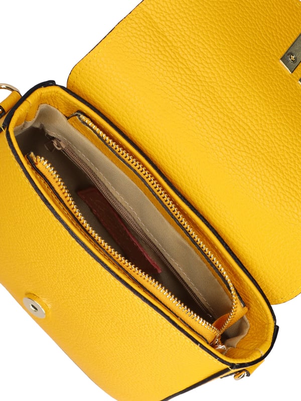 Bolso bandolera de mujer Hecho en Italia - Modelo Lumira Prime - 100% cuero - 21.0 x 13.0 x 6.0 cm