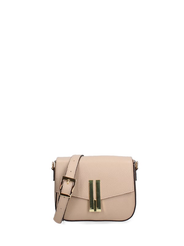 Damen Umhängetasche Made in Italy - Modell Lumira Prime - 100% Leder - 21.0 x 13.0 x 6.0 cm