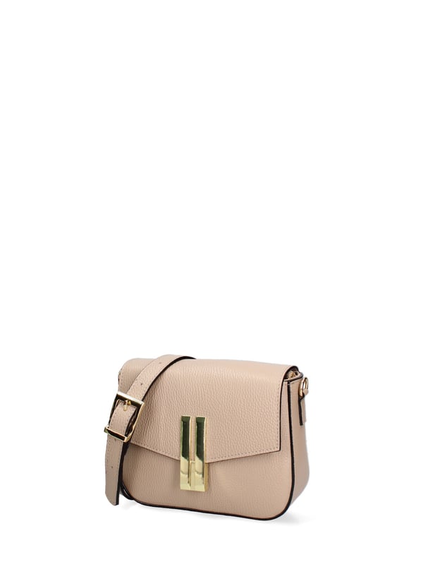 Damen Umhängetasche Made in Italy - Modell Lumira Prime - 100% Leder - 21.0 x 13.0 x 6.0 cm