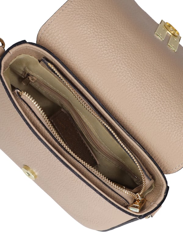 Damen Umhängetasche Made in Italy - Modell Lumira Prime - 100% Leder - 21.0 x 13.0 x 6.0 cm