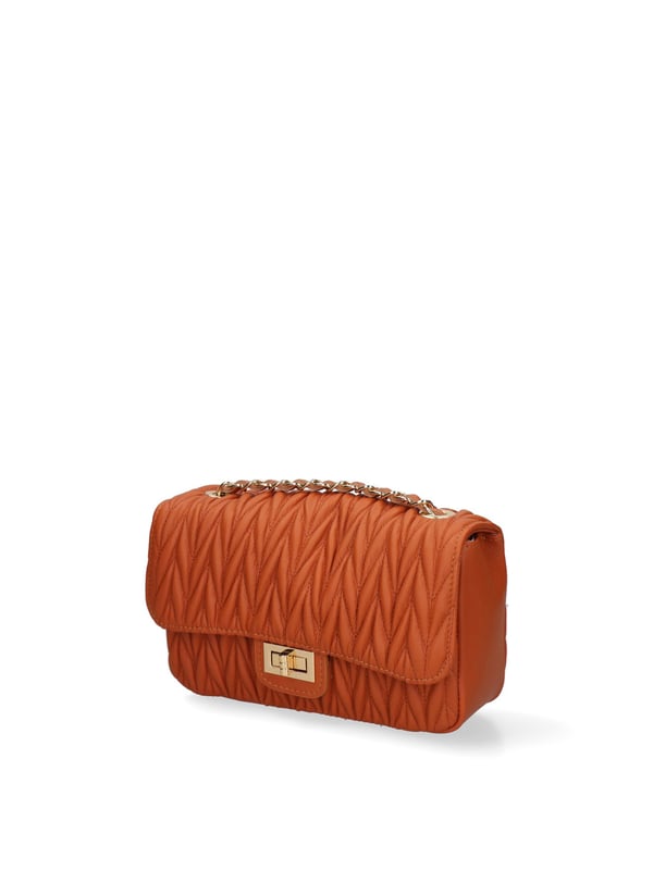 Bolso bandolera de mujer Hecho en Italia - Modelo Cielia Lux - Cuero genuino - 23.0 x 14.0 x 7.0 cm
