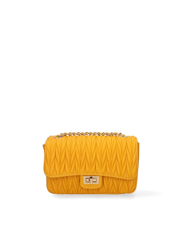 **Damen Umhängetasche Made in Italy - Modell Cielia Lux - Echtes Leder** - 23.0 x 14.0 x 7.0 cm
