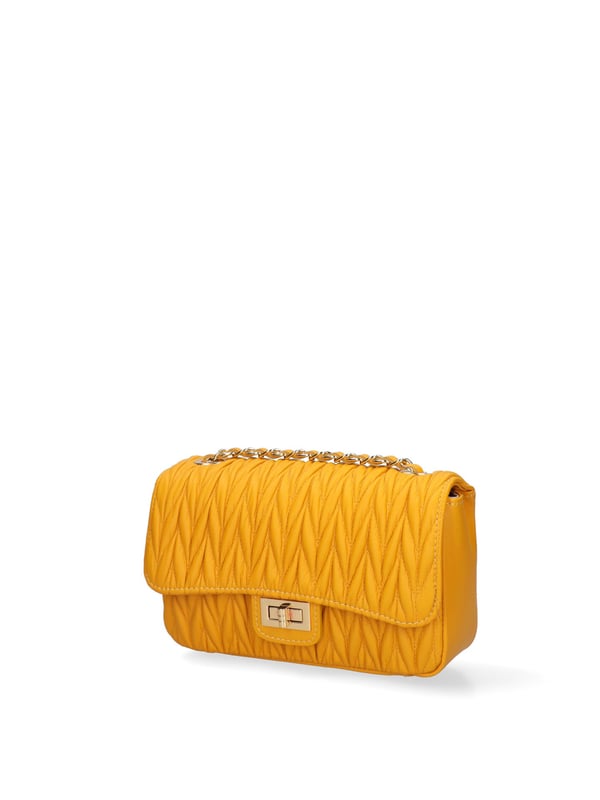 **Damen Umhängetasche Made in Italy - Modell Cielia Lux - Echtes Leder** - 23.0 x 14.0 x 7.0 cm