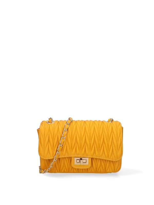 **Damen Umhängetasche Made in Italy - Modell Cielia Lux - Echtes Leder** - 23.0 x 14.0 x 7.0 cm
