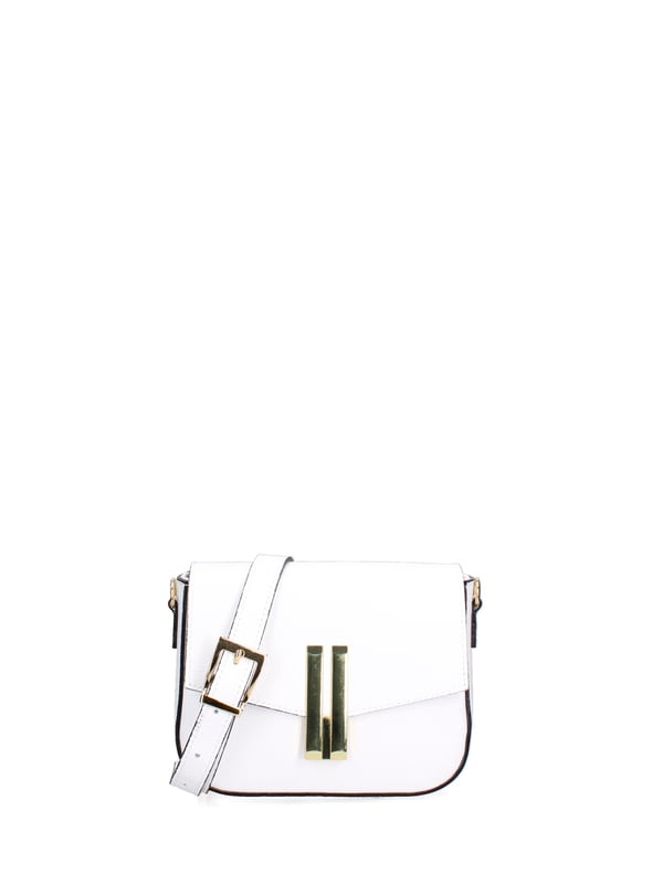 Damen Umhängetasche Made in Italy - Modell Lumira Prime - 100% Leder - 21.0 x 13.0 x 6.0 cm