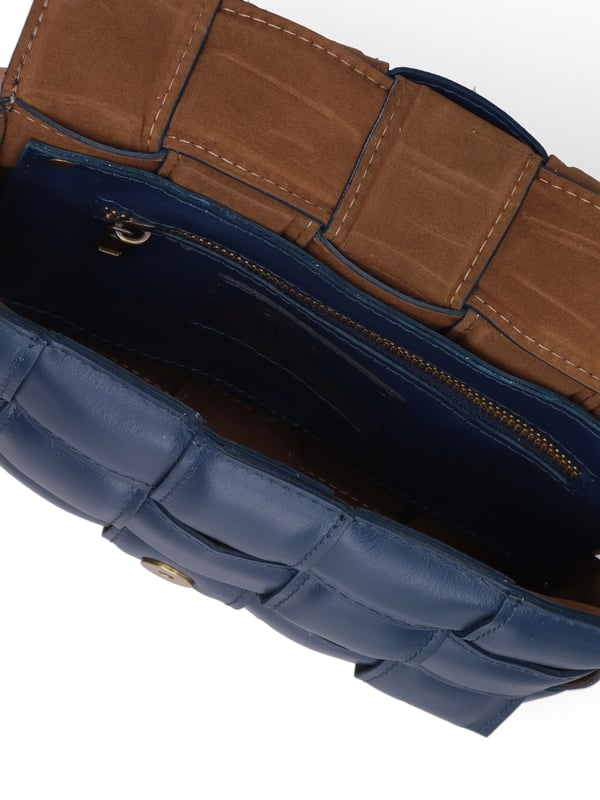 Damen Umhängetasche Made in Italy - Modell Artena - 100% Leder - 26.0 x 17.0 x 6.0 cm