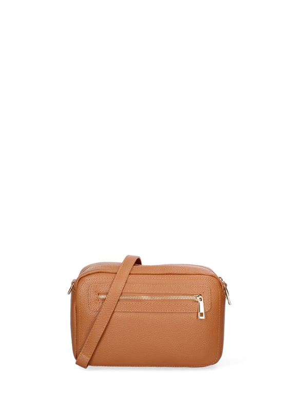 Damen Umhängetasche Made in Italy - Modell Lumena Chic - 100% Leder - 24.0 x 16.0 x 10.0 cm