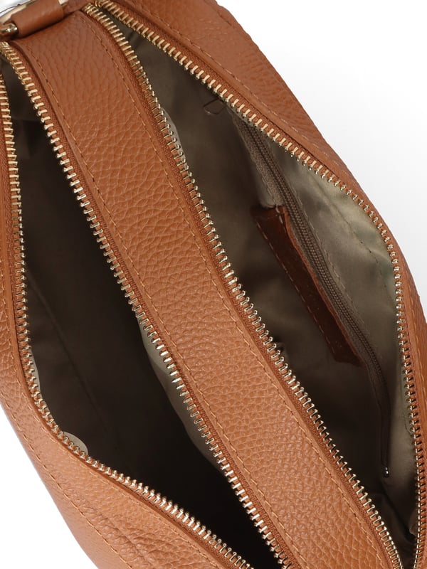 Damen Umhängetasche Made in Italy - Modell Lumena Chic - 100% Leder - 24.0 x 16.0 x 10.0 cm
