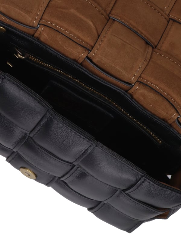 Damen Umhängetasche Made in Italy - Modell Artena - 100% Leder - 26.0 x 17.0 x 6.0 cm