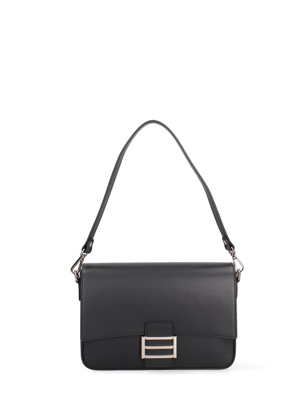 **Damen Umhängetasche Made in Italy - Modell Morea Nova - 100% Leder** - 25.0 x 17.0 x 7.0 cm