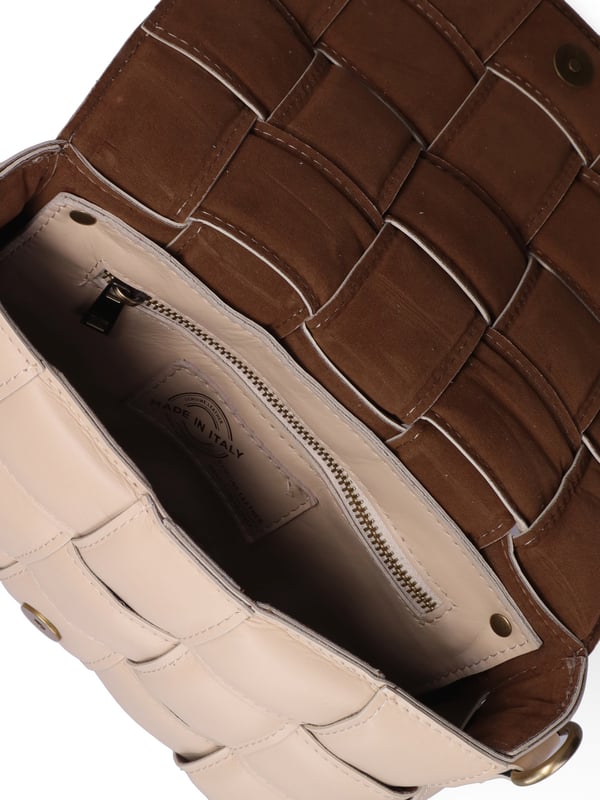 Damen Umhängetasche Made in Italy - Modell Artena - 100% Leder - 26.0 x 17.0 x 6.0 cm