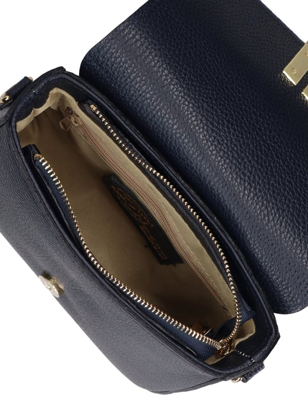 Damen Umhängetasche Made in Italy - Modell Lumira Prime - 100% Leder - 21.0 x 13.0 x 6.0 cm