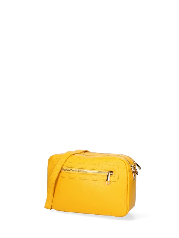 Damen Umhängetasche Made in Italy - Modell Lumena Chic - 100% Leder - 24.0 x 16.0 x 10.0 cm
