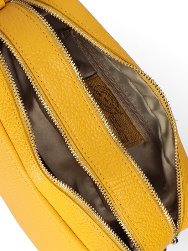 Damen Umhängetasche Made in Italy - Modell Lumena Chic - 100% Leder - 24.0 x 16.0 x 10.0 cm