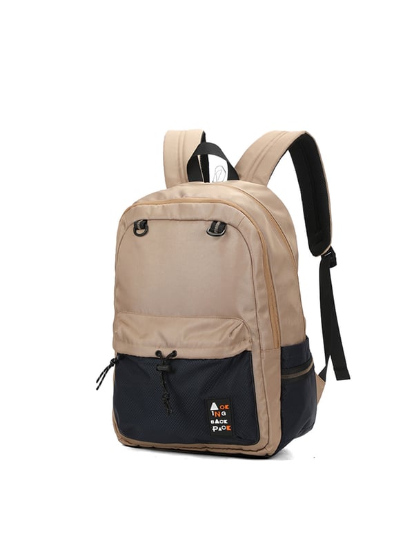 Mochila unisex. El cierre es con cremallera. Los bolsillos internos son bolsillos multifuncionales. Hay tres bolsillos externos con cremallera y uno lateral. La bandolera es ajustable en tela. El mango está fabricado en nailon. Hay tres compartimentos internos. El material exterior es poliéster. Internamente está forrado en poliéster. Medidas: 30x14,5x44 cm. Producto de moda