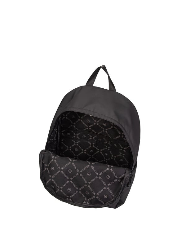 B Cavalli Mochila Unisexo Mochila unisex. El cierre es con cremallera. Los bolsillos internos son tres bolsillos abiertos. Los bolsillos externos son uno frontal con cremallera. Falta la correa para el hombro. El mango está fabricado en PVC. Hay un compartimento interno. El material exterior es Cuero Vegano/Pu. Internamente es 100% Poliéster. Medidas: 31x45x14 cm. Producto de moda