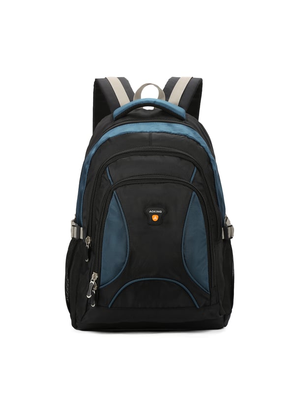Mochila unisex. El cierre es con cremallera. Los bolsillos internos son bolsillos multifuncionales. Hay tres bolsillos externos con cremallera y uno lateral. Falta la correa para el hombro. Falta el mango. Hay tres compartimentos internos. El material exterior es poliéster. Internamente está forrado en poliéster. Medidas: 34x22x53 cm. Producto de moda