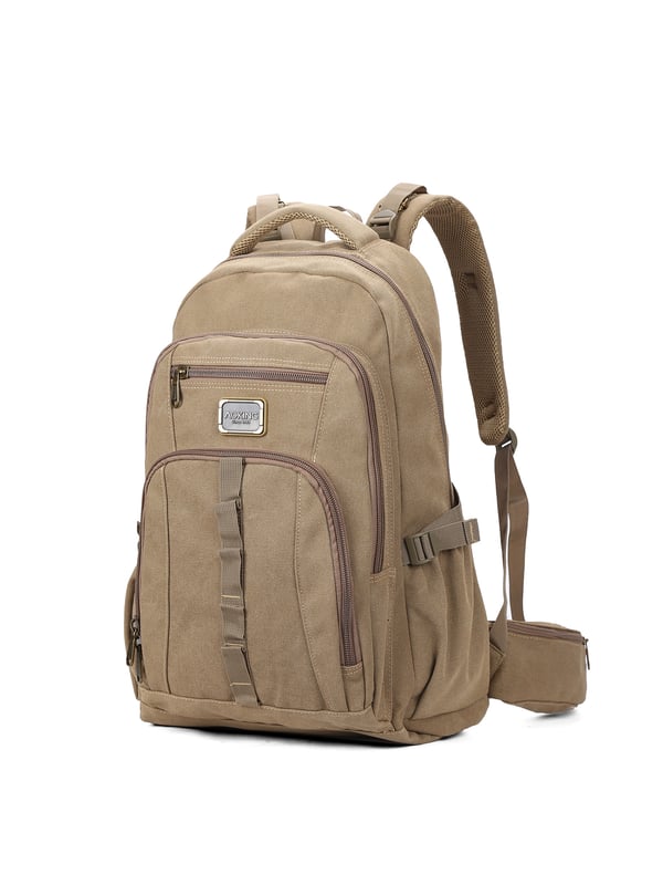 Aoking Mochila Unisexo Mochila unisex. El cierre es con cremallera. Los bolsillos internos son bolsillos multifuncionales. Hay tres bolsillos externos con cremallera y dos laterales abiertos. Falta la correa para el hombro. El asa es de tela. Hay un compartimento interno. El material exterior es poliéster. Internamente está forrado en poliéster. Medidas: 55x34x16 cm. Producto de moda