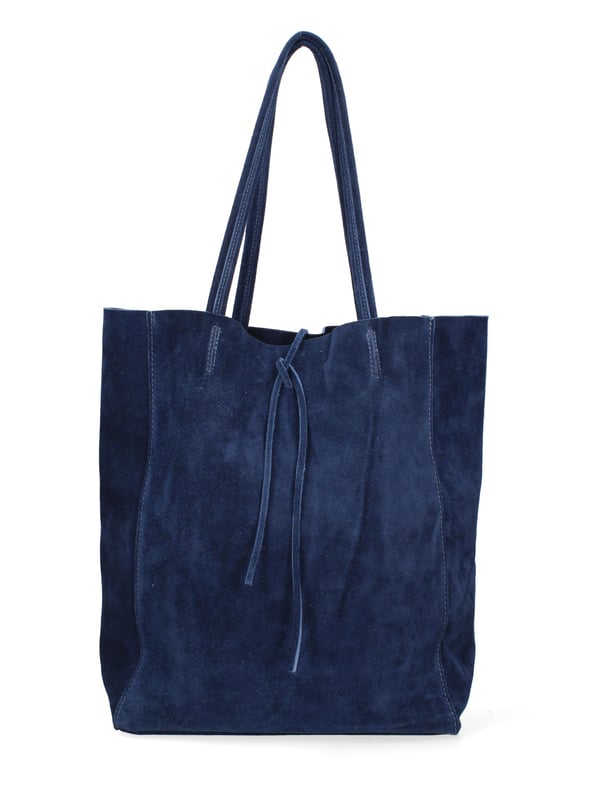 Damen Handtasche Made in Italy - Modell Lumena Prime - 100% Wildleder - 28.0 x 35.5 x 12.5 cm