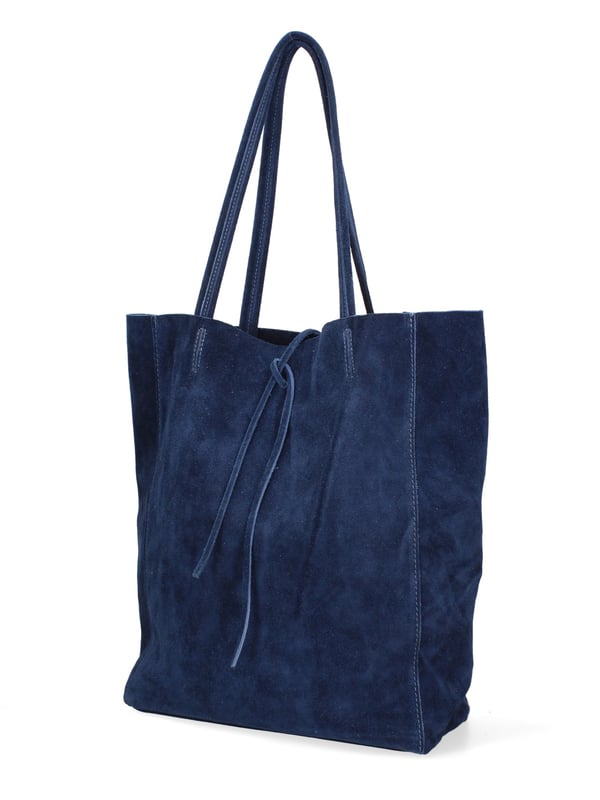 Damen Handtasche Made in Italy - Modell Lumena Prime - 100% Wildleder - 28.0 x 35.5 x 12.5 cm