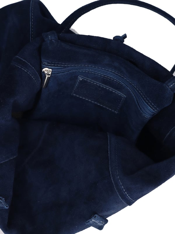 Damen Handtasche Made in Italy - Modell Lumena Prime - 100% Wildleder - 28.0 x 35.5 x 12.5 cm