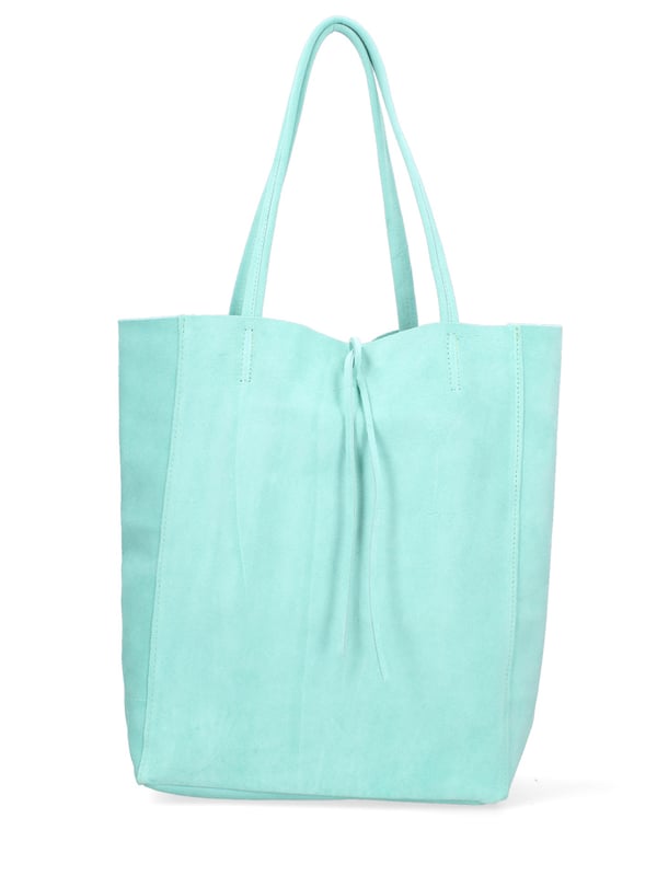 Bolsa de mano mujer Hecho en Italia - Modelo Lumena Prime - 100% piel ante - 28.0 x 35.5 x 12.5 cm