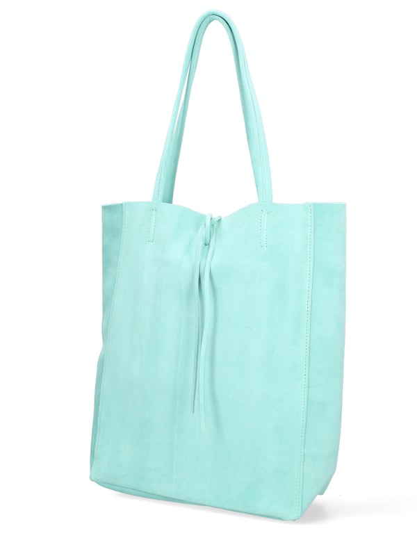 Bolsa de mano mujer Hecho en Italia - Modelo Lumena Prime - 100% piel ante - 28.0 x 35.5 x 12.5 cm