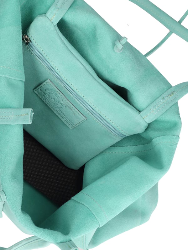 Bolsa de mano mujer Hecho en Italia - Modelo Lumena Prime - 100% piel ante - 28.0 x 35.5 x 12.5 cm