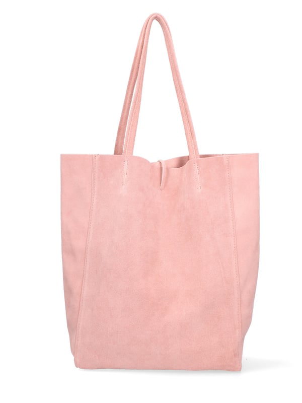 Damen Handtasche Made in Italy - Modell Lumena Prime - 100% Wildleder - 28.0 x 35.5 x 12.5 cm