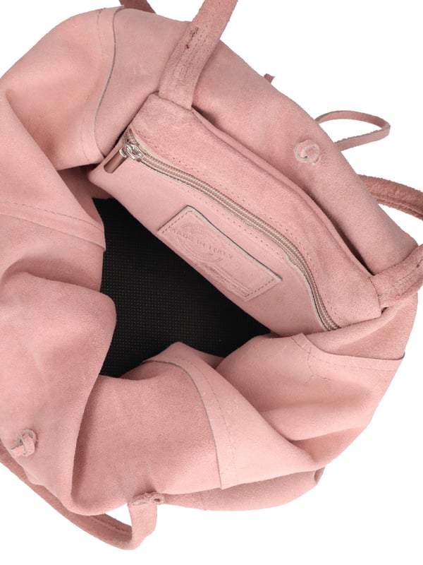 Damen Handtasche Made in Italy - Modell Lumena Prime - 100% Wildleder - 28.0 x 35.5 x 12.5 cm