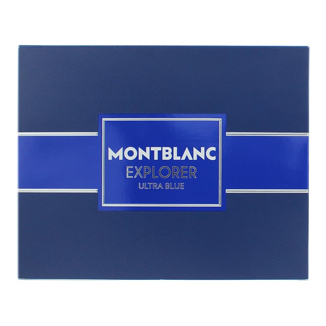 Embark on a journey of freshness and sophistication with the Montblanc Explorer Ultra Blue Gift Set, a fragrance collection inspired by the spirit of adventure and the magnetic beauty of nature’s most captivating element: water. This refined trio is designed for the modern explorer who is drawn to the sea, the sky, and boundless horizons.

At the heart of this set is Explorer Ultra Blue Eau de Parfum, a bold and invigorating scent that captures the essence of aquatic freedom blended with earthy strength. The travel spray allows for on-the-go freshness, while the fragranced shower gel sets the tone with a cleansing and uplifting ritual.

Top Notes: Sicilian bergamot, pink pepper, exotic fruits 
Heart Notes: Marine accord, ambergris 
Base Notes: Indonesian patchouli, leather, woody accords 

How to Apply

Shower Gel: Begin your day by applying the Ultra Blue shower gel onto damp skin. Lather and rinse thoroughly to leave a subtle base of fragrance.

Eau de Parfum: After drying, spray the Eau de Parfum onto pulse points—such as the wrists, neck, and chest—holding the bottle 5–10 cm away from the skin. Let it air dry without rubbing to maintain the integrity of the scent.

Travel Spray: Use the portable 7.5 ml spray for touch-ups throughout the day to refresh and re-energize your scent.

Perfect For

A thoughtful gift for any fragrance lover

Daily wear for men who appreciate fresh, aquatic, and refined scents

Summer and spring seasons, or any time you want to feel effortlessly invigorated

Montblanc Explorer Ultra Blue is more than a fragrance. It's a call to discover, to journey, and to embrace the freedom of the open world, with elegance and confidence.