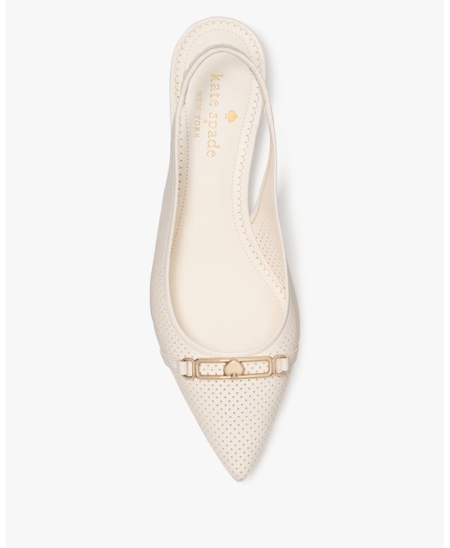 Hallie Perforated Leather Slingback Flat