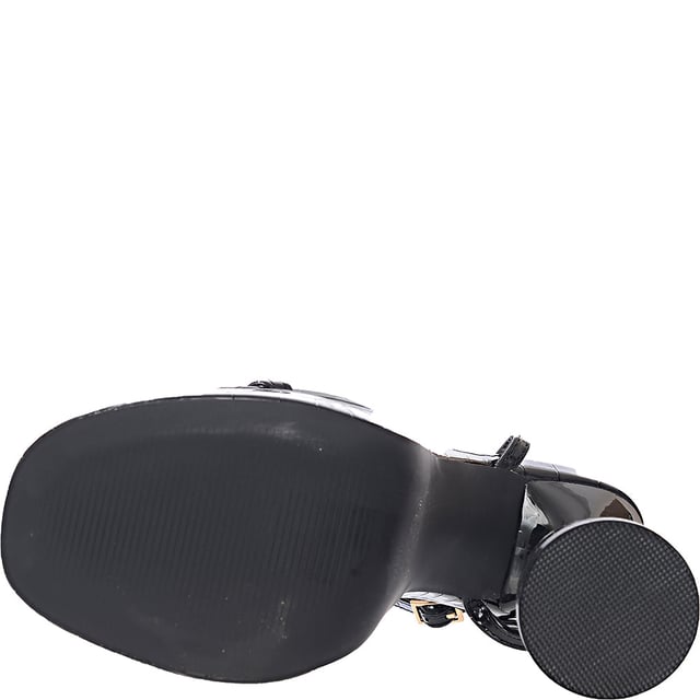 Upper: 100% Polyurethane, Lining: 100% Polyurethane, Sole: 100% Rubber Womens Simmi London Wide Fit Flare Heel  In Black