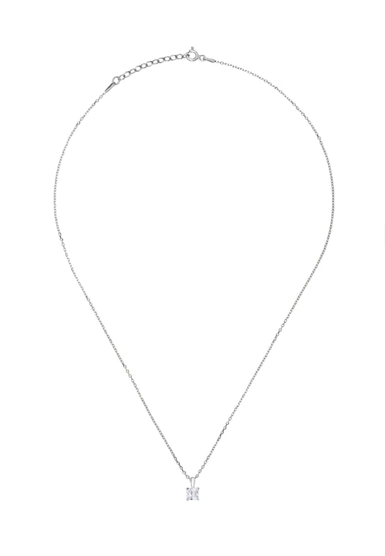 This is the pendant you’ll reach for again and again. The Ever After Solitaire Pendant Necklace feels like a timeless addition to your collection, crafted from sleek 925 sterling silver for a polished finish that catches the light just right.The square cubic zirconia, measuring 0.5 x 0.5 cm, adds just the right amount of sparkle, subtle yet undeniable. Set on a 39-42 cm adjustable chain, it sits perfectly, with a highly polished silver bail that enhances its refined simplicity.At just 1.3 grams, it's light enough for everyday wear, but the elegance it brings will make you feel special no matter the occasion.