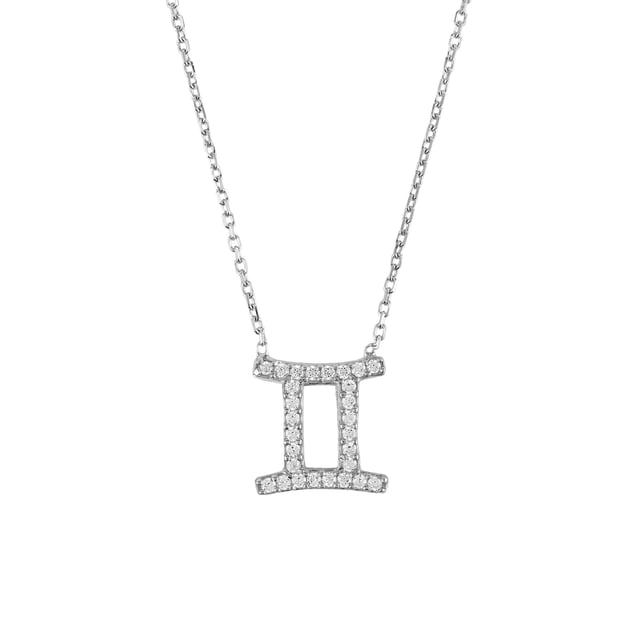 Gift yourself or your loved one a meaningful way to accessorize with style, the Zodiac Star Sign Pendant Necklace Silver.Made of 925 sterling silver, this necklace features a hand-set white zircon motif in the design of your zodiac sign symbol. Finished with a lobster clasp, this delicate and luxurious necklace is sure to become an accent piece you will reach for every day! The adjustable size allows you to fit it perfectly around your neck, it can be worn at 40 cm chain length or 45cm chain length. Plus, the weight is 2.6 grams, light enough to be comfortable while still making a statement!Geminis celebrate birthdays May 21 - June 20 and are known for their intelligence, wit, and adaptability. They enjoy learning new things, have an active mind and make excellent conversation partners. Geminis can be very sociable and outgoing but also independent when needed.No matter your sign, show off your knowledge  fashion sense and shine proudly with the Zodiac Star Sign Pendant Necklace Silver!