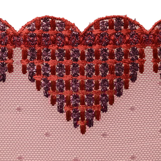 85% Nylon &amp; 15% Elastane. Heart embroidered cheeky briefs by Fleur Du Mal. Features include semi-sheer panels and embroidery in a stretch design