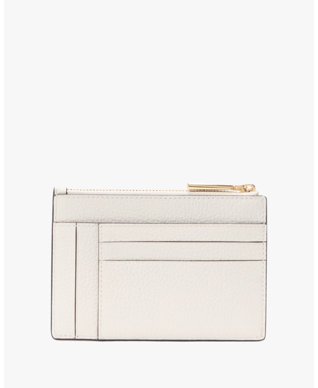Here's A Place To Stash Concert Tickets, Photographs, Secret Love Notes...Oh, And Credit Cards Of Course., Kayla Pebbled Leather Large Slim Card Holder, 8 Cc Slots, 2 Slip Pockets, Zip Compartment,  Length: 13.00 Cm,  Height: 9.00 Cm