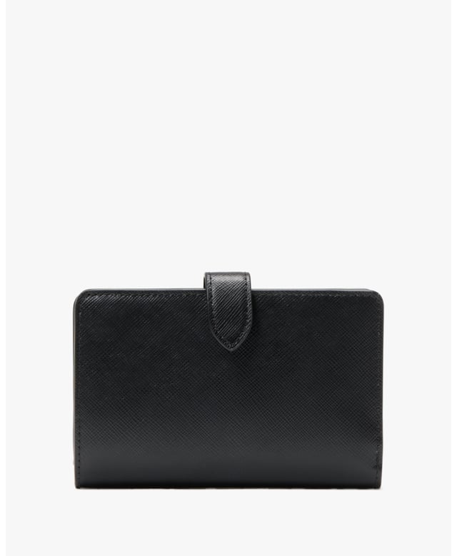 Madison Floral Applique Medium Bifold Wallet, Madison Forest Blooms Applique Medium Compact Bifold Wallet, 9 Cc Slots, Id Window, 2 Slip Pockets, 1 Bill Slot, L-Zip Coin Compartment,  Length: 14.00 Cm,  Width: 3.00 Cm,  Height: 9.00 Cm