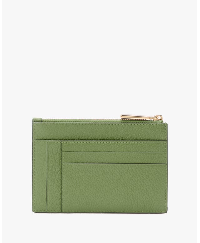 Here's A Place To Stash Concert Tickets, Photographs, Secret Love Notes...Oh, And Credit Cards Of Course., Kayla Pebbled Leather Large Slim Card Holder, 8 Cc Slots, 2 Slip Pockets, Zip Compartment,  Length: 13.00 Cm,  Height: 9.00 Cm