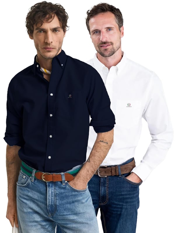 Introducing Enzo Milano Men's Shirts: the epitome of luxury. Impeccably crafted with lightweight, breathable cotton, these Regular Fit shirts feature a sophisticated Button-Down Collar and Long Sleeves for a timeless look. Each shirt is adorned with the Enzo Milano Logo, embroidered on the chest for a touch of exclusivity