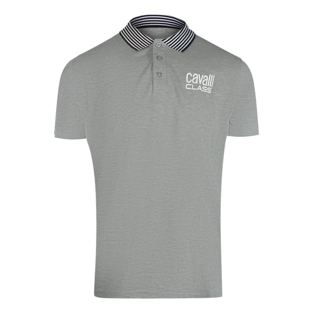 Cavalli Class Gestreepte Kraag Grijs Poloshirt Verrijk je casual garderobe met het Cavalli Class gestreepte kraag grijze poloshirt, gemaakt van 100% premium katoen voor uitzonderlijk comfort en ademend vermogen. Deze polo met korte mouwen heeft een opvallende gestreepte kraag die een verfijnde touch geeft aan het klassieke grijze design, waardoor hij perfect is voor zowel relaxte als smart-casual gelegenheden. Gemaakt in Bangladesh met aandacht voor kwaliteit, biedt het een flatterende pasvorm en duurzaamheid die lang meegaat. Of je het nu combineert met een jeans of chino, dit poloshirt biedt moeiteloze stijl en een tijdloze aantrekkingskracht voor de moderne man