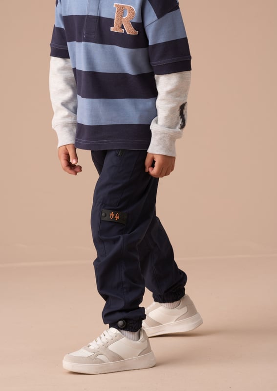 Introducing our new tech cargo jogger. a perfect wardrobe update. Cut to a relaxed fit with pockets at the side and elasticated drawstring waist and cuff. These joggers have you covered for any adventure!.