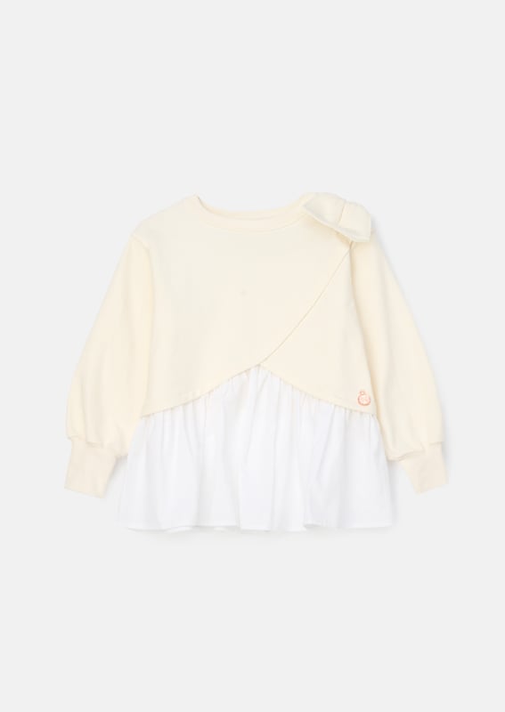 Lauren Grey Layered Wrap Jumper Let us do the styling for you with our mock shirt sweat. Supersoft sweat designed with crisp cotton. Perfectly layered and ready to add to your wardrobe!.