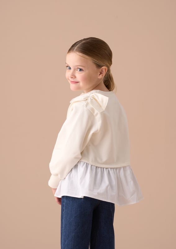 Lauren Grey Layered Wrap Jumper Let us do the styling for you with our mock shirt sweat. Supersoft sweat designed with crisp cotton. Perfectly layered and ready to add to your wardrobe!.