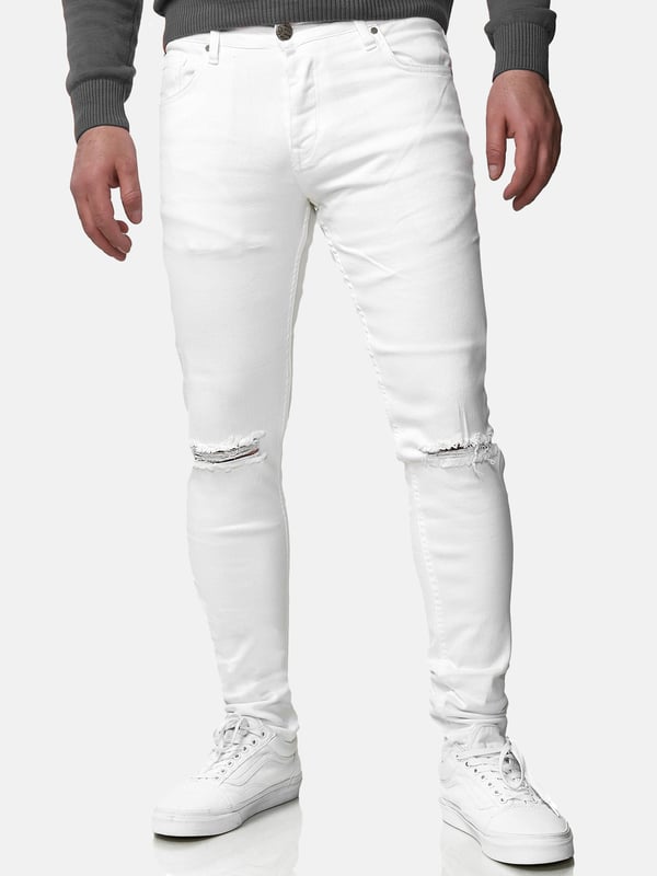 •Moderne & zeitlose Herren Jeans von Tazzio

•Verschluss: Knopfleiste
•Hosentaschen: Eingrifftaschen, Coinpocket, Gesäßtaschen
•Stretchanteil für eine optimale Passform
•Gürtelschlaufen
•Hochwertiges Material & bequem zu tragen
•Ideale Jeans das ganze Jahr

Passform
•Passform: Skinny Fit
•Länge: Lang
•Leibhöhe: normal

Material & Pflege
•Material Oberstoff: 97% Baumwolle, 3% Elasthan
•Materialkonstruktion: Denim/Jeans
•Elastizität: Leicht elastisch
•Pflegehinweise: Maschinenwäsche