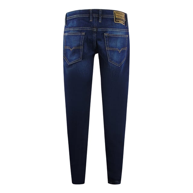 Diesel Buster-x Dark Blue Denim Pants Discover the Diesel Buster-X Dark Blue Denim Pants, crafted from a premium blend of 99% cotton and 1% elastane for exceptional comfort and durability. Featuring a classic five-pocket design, these jeans offer both style and practicality for everyday wear. The dark blue wash adds a timeless, versatile look that pairs effortlessly with any outfit. Designed to provide a flattering fit with a touch of stretch, these pants move with you while maintaining their shape. Elevate your wardrobe with the perfect combination of quality, comfort, and iconic Diesel style