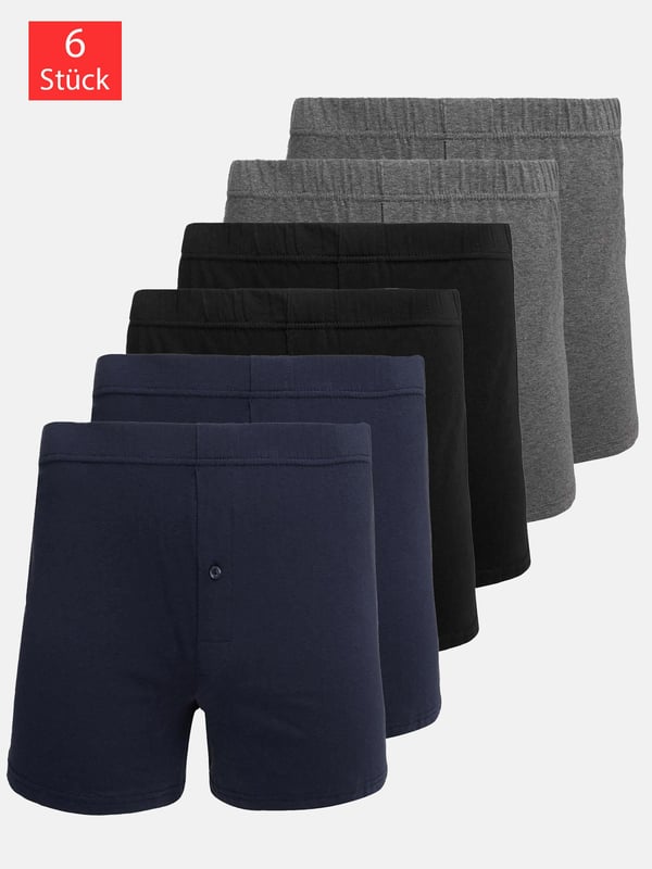 Artikelbeschreibung

Mit ihrem modernen, körpernahen Schnitt und dem schlichten Design sind die Boxershorts von Tazzio im praktischen Mehrfachpack ein zuverlässiges Basic für jeden Tag. Der klassische Schnitt sorgt für eine gute Passform, während der elastische Komfortbund angenehm sitzt und nicht einengt. Einfach, bequem und vielseitig – perfekt für den Alltag.

Design &amp; Extras


	Elastischer Bund ohne Logoschriftzug am Bund
	Weiches Material, angenehm auf der Haut
	Ideal für jeden Alltag, Freizeit und Sport
	Einfarbiges Design, Unifarben


Passform


	
Passform: Normal
	
Schnitt: Gerade
	
Länge: Kurz
	
Leibhöhe: Normal


Material &amp; Pflege


	
Material Oberstoff: 95% Baumwolle, 5% Elasthan
	
Pflegehinweise: Maschinenwäsche