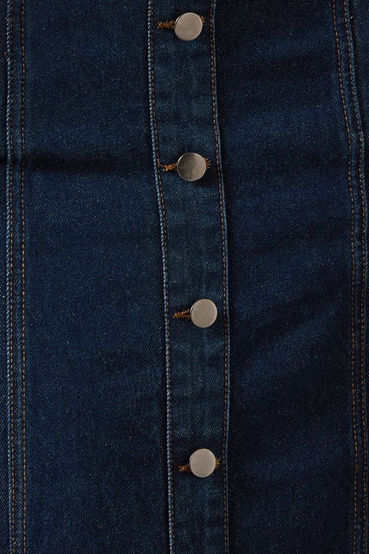 Striking midaxi length denim skirt with distinctive vertical seam detailing
        Front button-through design with metal buttons for a classic denim aesthetic
        Practical side pockets perfect for everyday essentials
        Flattering A-line silhouette that gently flares from the waist
        Subtle back slit detail for ease of movement and added comfort
    
    This sophisticated Seam Detail Midaxi Denim Skirt from Wallis combines timeless style with contemporary design. The vertical seam detailing creates a slimming effect while the classic button-through front adds a touch of casual charm. Style with a simple white t-shirt and leather sandals for relaxed weekend brunches, or pair with a tucked-in blouse and ballet flats for family gatherings. The versatile midaxi length works beautifully for various daytime occasions, from shopping trips to casual lunch dates. For cooler days, layer with a lightweight jumper and trainers for an effortlessly chic look. The cotton fabric provides breathable comfort throughout the day, while the practical pockets add functionality to this wardrobe staple. This skirt transitions seamlessly from season to season, making it a truly versatile addition to your casual collection.