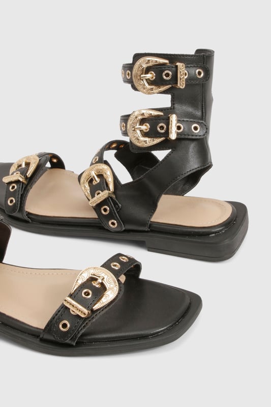 36サイズ　MEDI WESTERN BUCKLE SANDALS Western Soul ” Buckle Sandals ( Camel ) – Ale Accessories